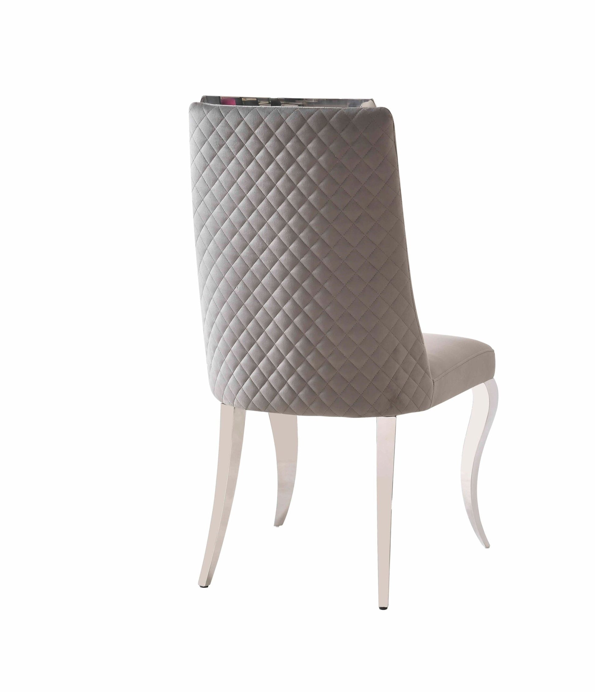 Set of 2 Roxby Grey & Chrome Dining Chairs – Elegant Modern Seating