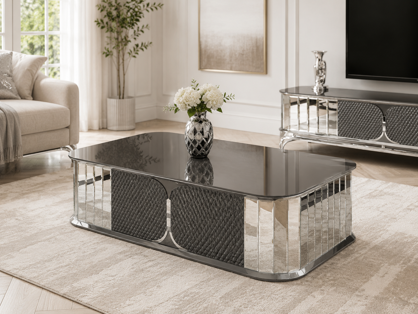 Cenova Coffee Table Anthracite Grey Livara Interiors