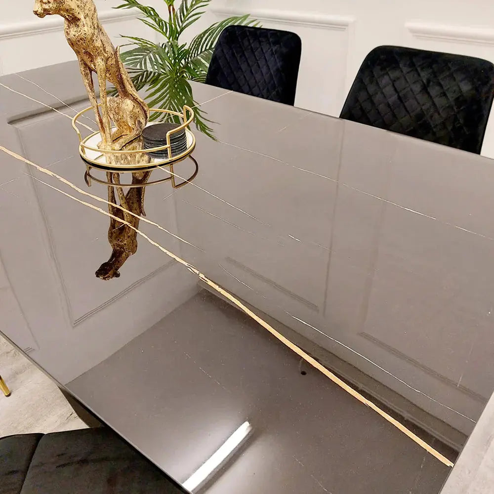 Apollo 1.6 Black Dining Table – Black Sintered Stone Top