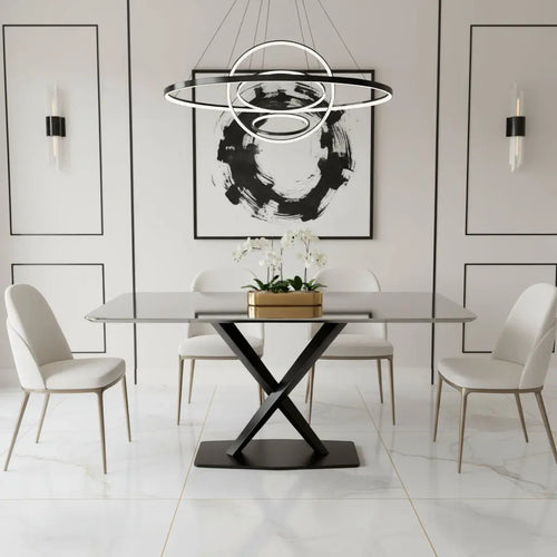 Apollo 1.6 Black Dining Table – Black Sintered Stone Top