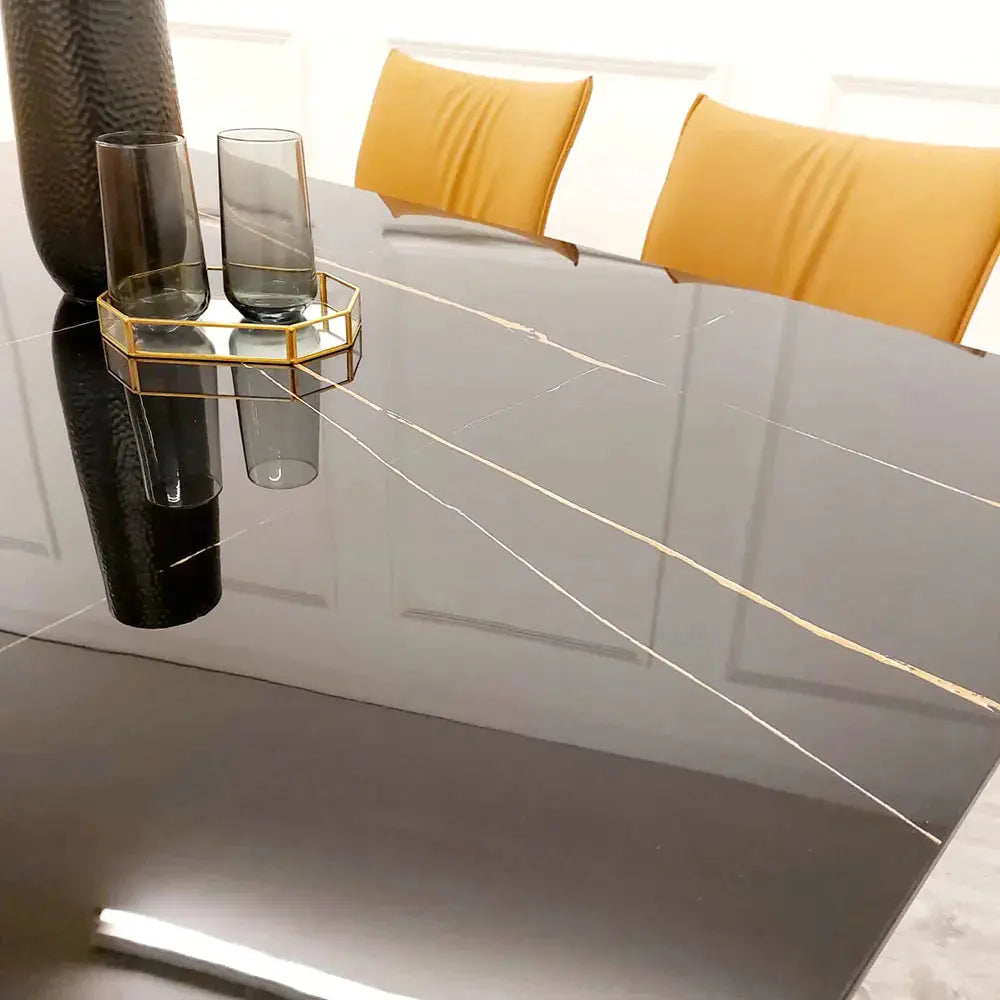 Apollo 1.6 Black Dining Table – Black Sintered Stone Top