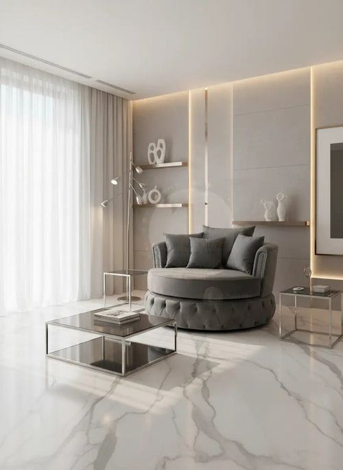 Swivel & Upholstered Cuddle Chair Plush Velvet