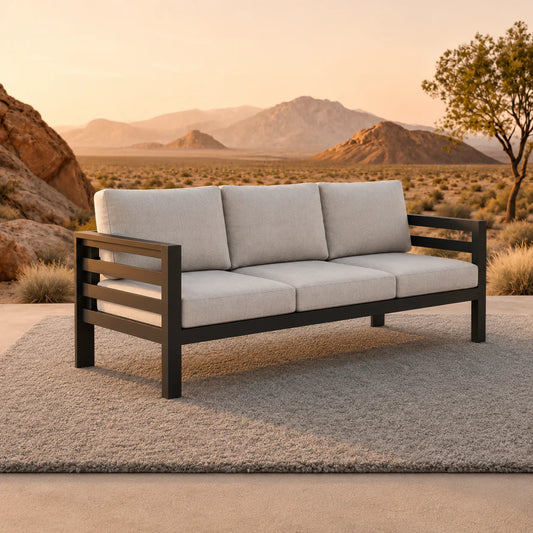 ALUXO® Andros Outdoor Lounge Set - Onyx - 5 Seater Livara Interiors