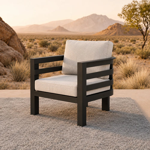 ALUXO® Andros Outdoor Lounge Set - Onyx - 5 Seater Livara Interiors