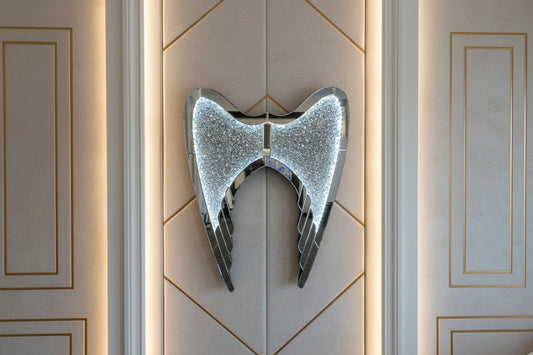 Crushed Diamond Angel LED Wings – White & Colour LED