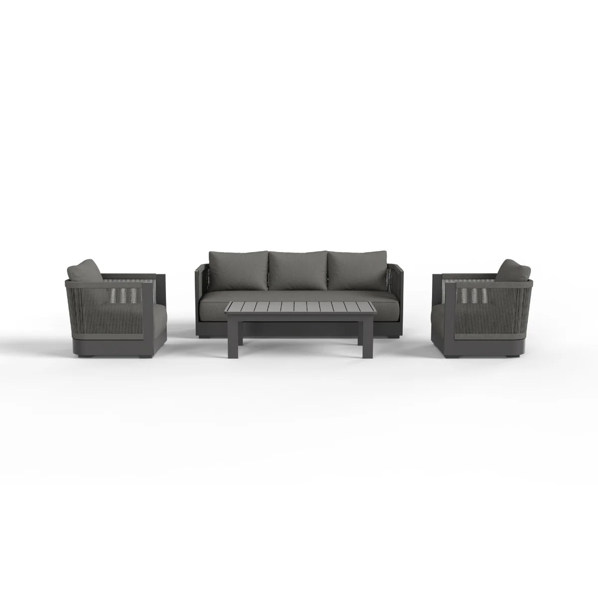 ALUXO® Ares Outdoor Lounge Set - Onyx - 5 Seater Livara Interiors