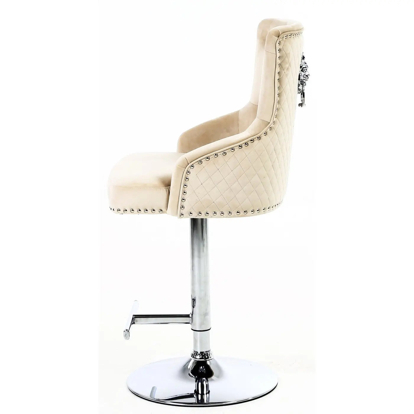 Majestic Luxury Barstool Lion knocker back Adjustable Height