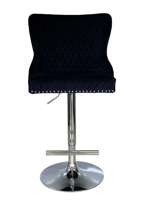 Valentino Luxury Barstool Lion Knocker Back Adjustable Height