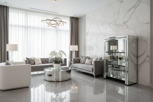 Roma Crushed Diamond Bookcase