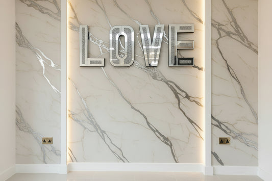 Crushed Diamond LOVE Letters – Sparkling Love Sign