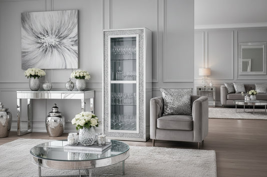 Roma Crushed Diamond High Bookcase