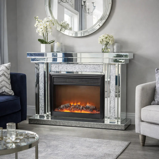 Crushed Diamond Fireplace