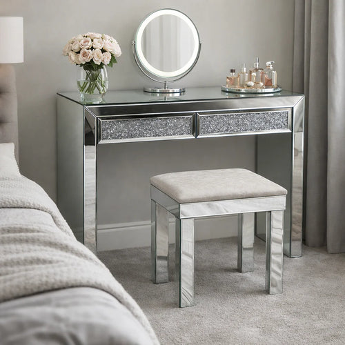 Mirrored Dresser Stool