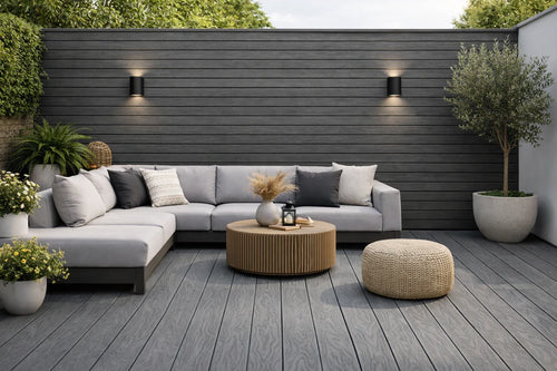 Decking 85B Grey Composite Outdoor Decking Boards – 290cm (Pack of 4) AWS