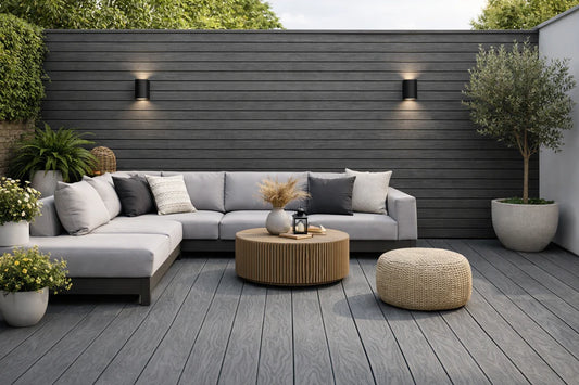 Decking 85B Grey Composite Outdoor Decking Boards – 290cm (Pack of 4) AWS