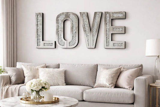 Crushed Diamond LOVE Letters – Sparkling Love Sign