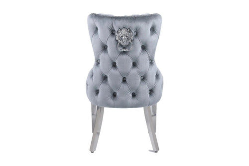 Victoria Gold Detailing Lion Knocker back Dining Chair - Set Of 2