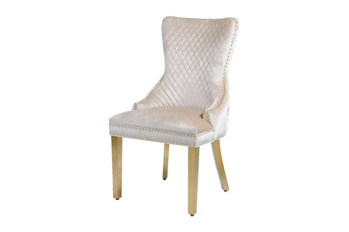 Victoria Gold Detailing Lion Knocker back Dining Chair - Set Of 2