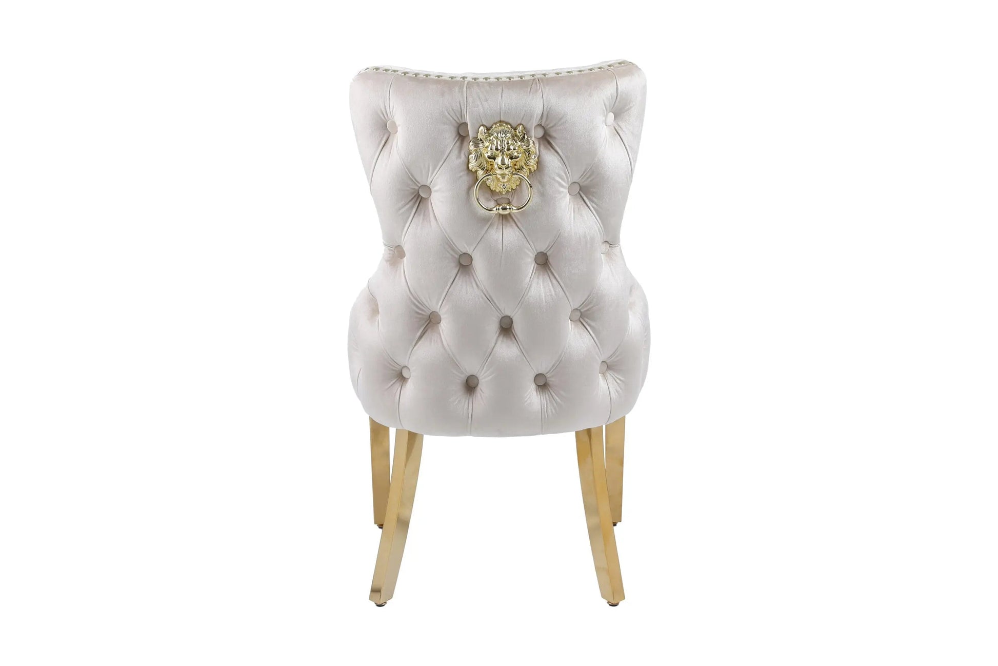 Victoria Gold Detailing Lion Knocker back Dining Chair - Set Of 2