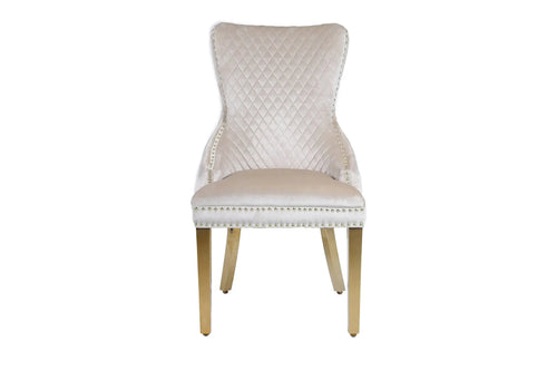 Victoria Gold Detailing Lion Knocker back Dining Chair - Set Of 2