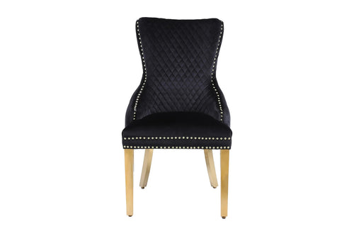Victoria Gold Detailing Lion Knocker back Dining Chair - Set Of 2