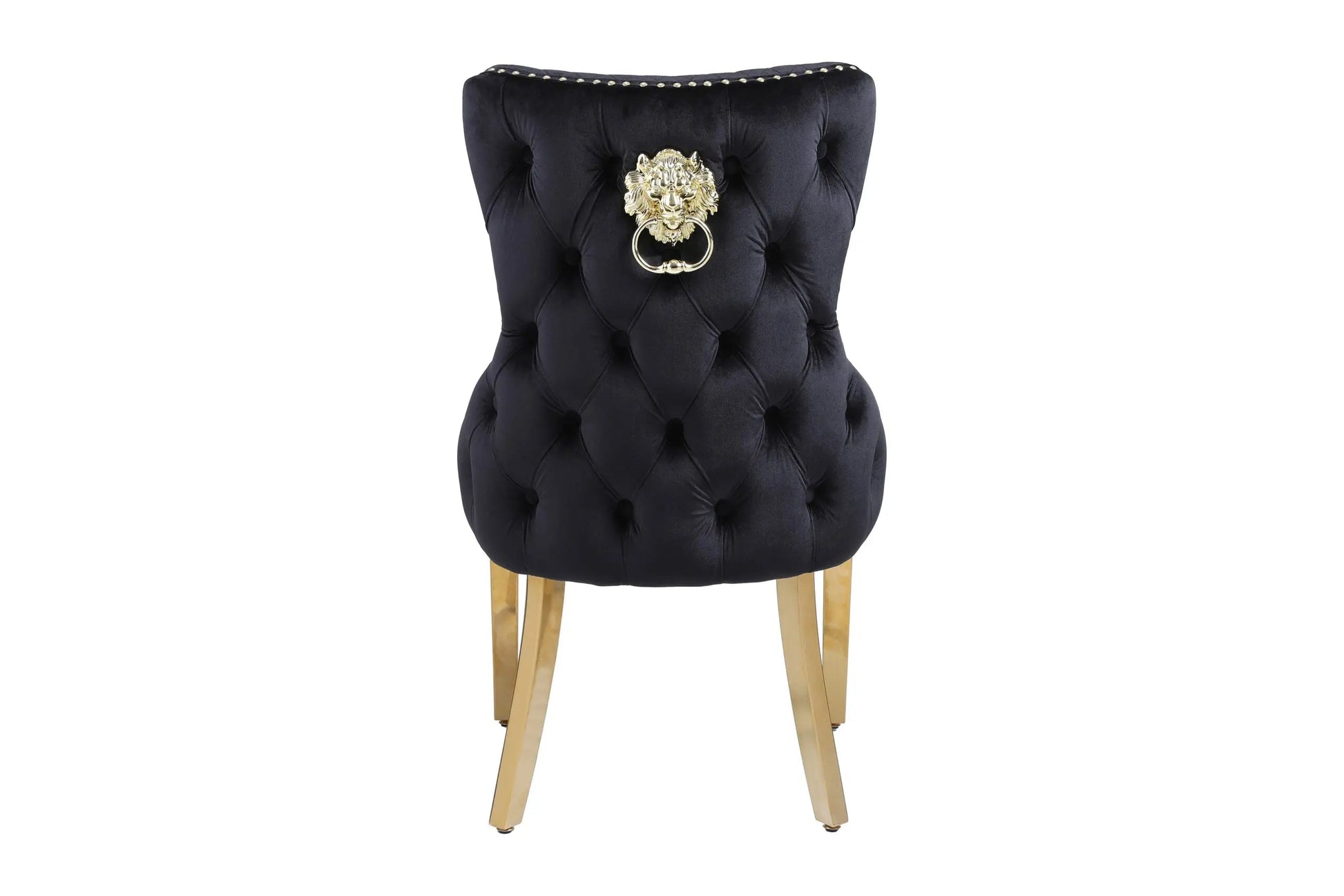 Victoria Gold Detailing Lion Knocker back Dining Chair - Set Of 2