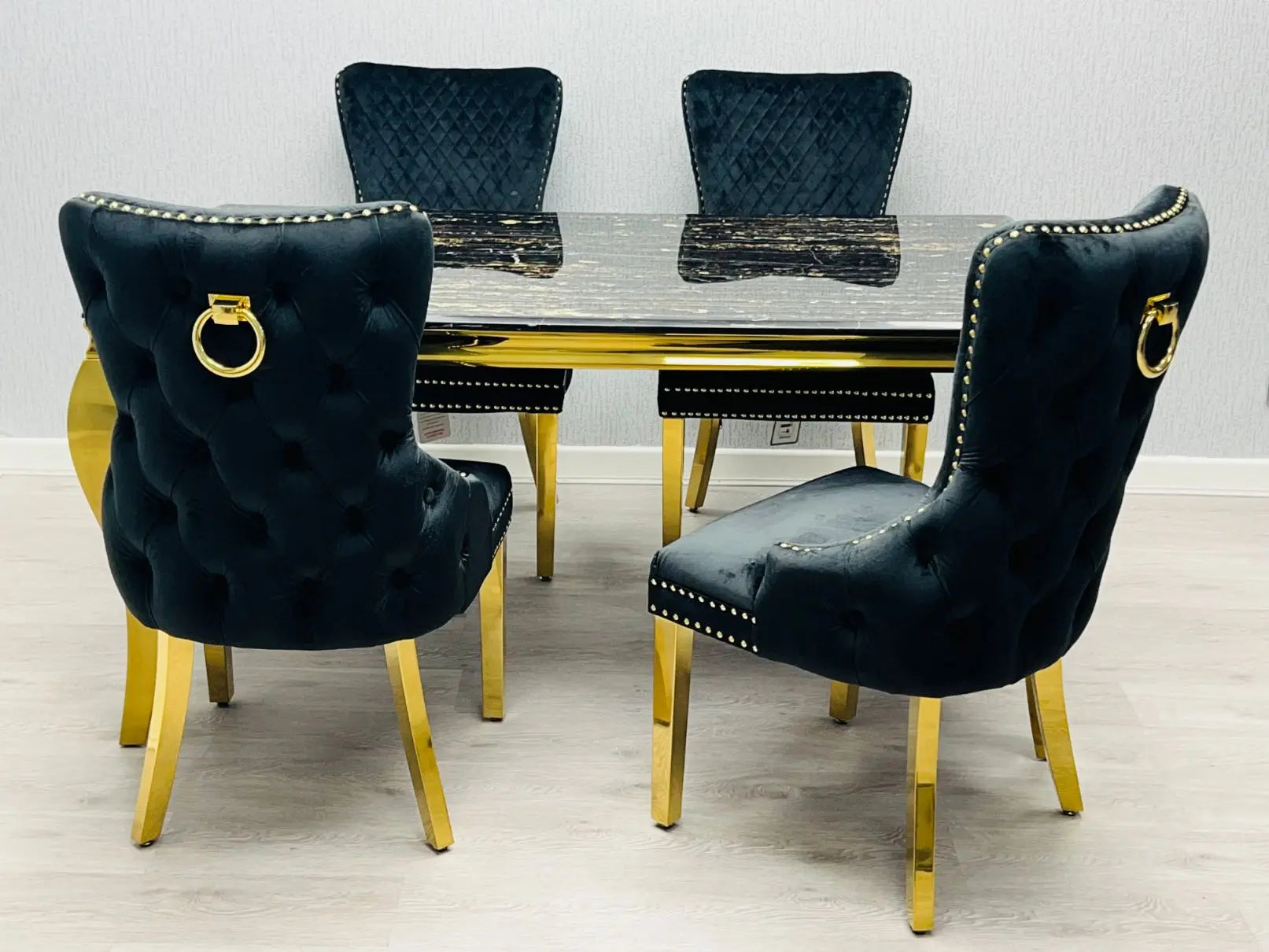 Victoria Gold Detailing Circle Knocker Back Dining Chair - Set Of 2