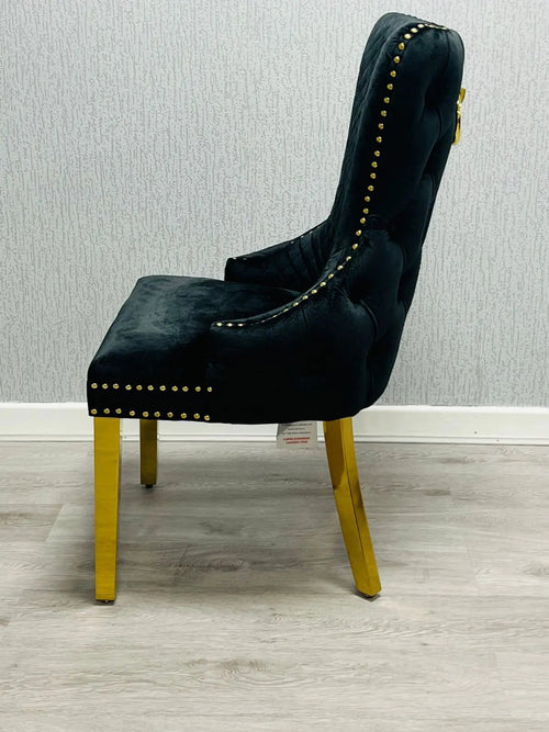 Victoria Gold Detailing Circle Knocker Back Dining Chair - Set Of 2