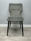 Windsor Velvet Dining Chair – Black Metal Frame Upholstered Chair | Modern Luxe Dining Seating