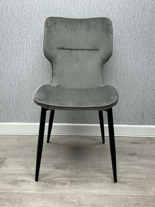 Windsor Velvet Dining Chair – Black Metal Frame Upholstered Chair | Modern Luxe Dining Seating