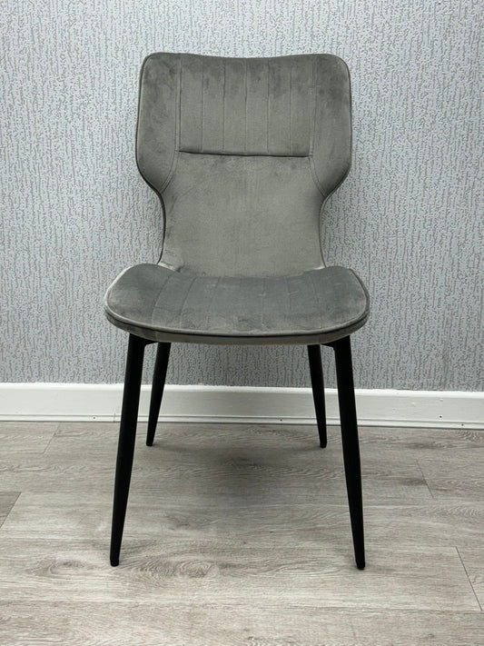 Windsor Velvet Dining Chair – Black Metal Frame Upholstered Chair | Modern Luxe Dining Seating
