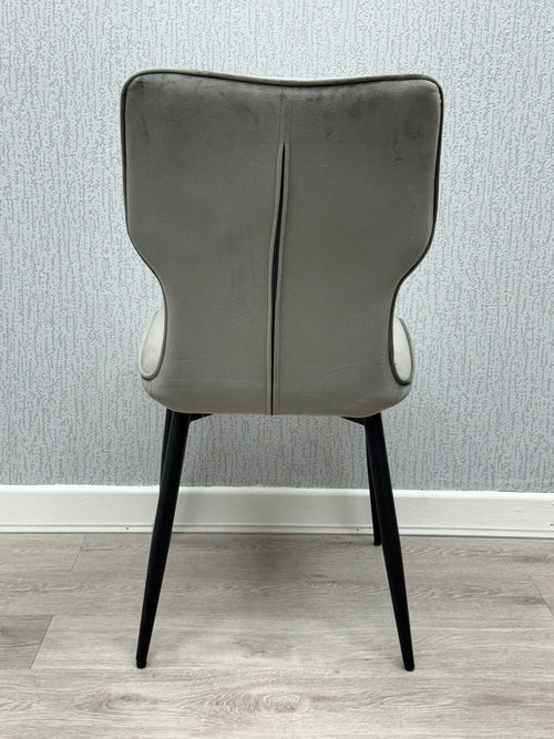Windsor Velvet Dining Chair – Black Metal Frame Upholstered Chair | Modern Luxe Dining Seating