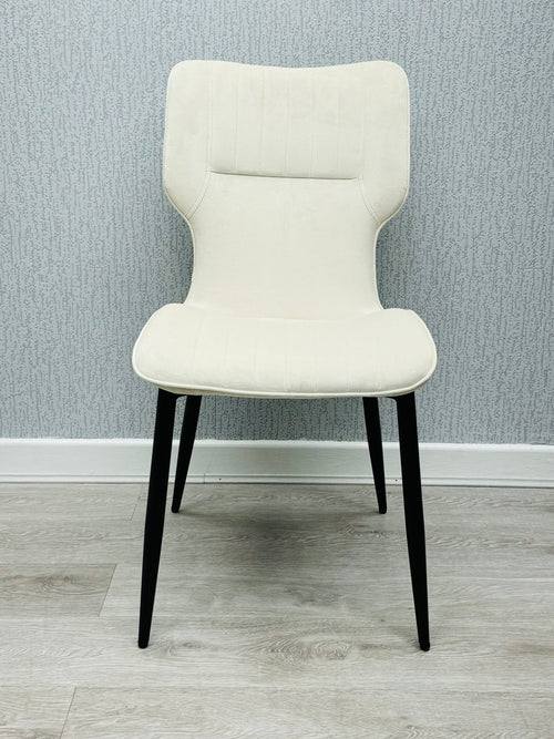 Windsor Velvet Dining Chair – Black Metal Frame Upholstered Chair | Modern Luxe Dining Seating