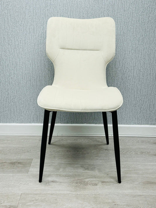Windsor Velvet Dining Chair – Black Metal Frame Upholstered Chair | Modern Luxe Dining Seating