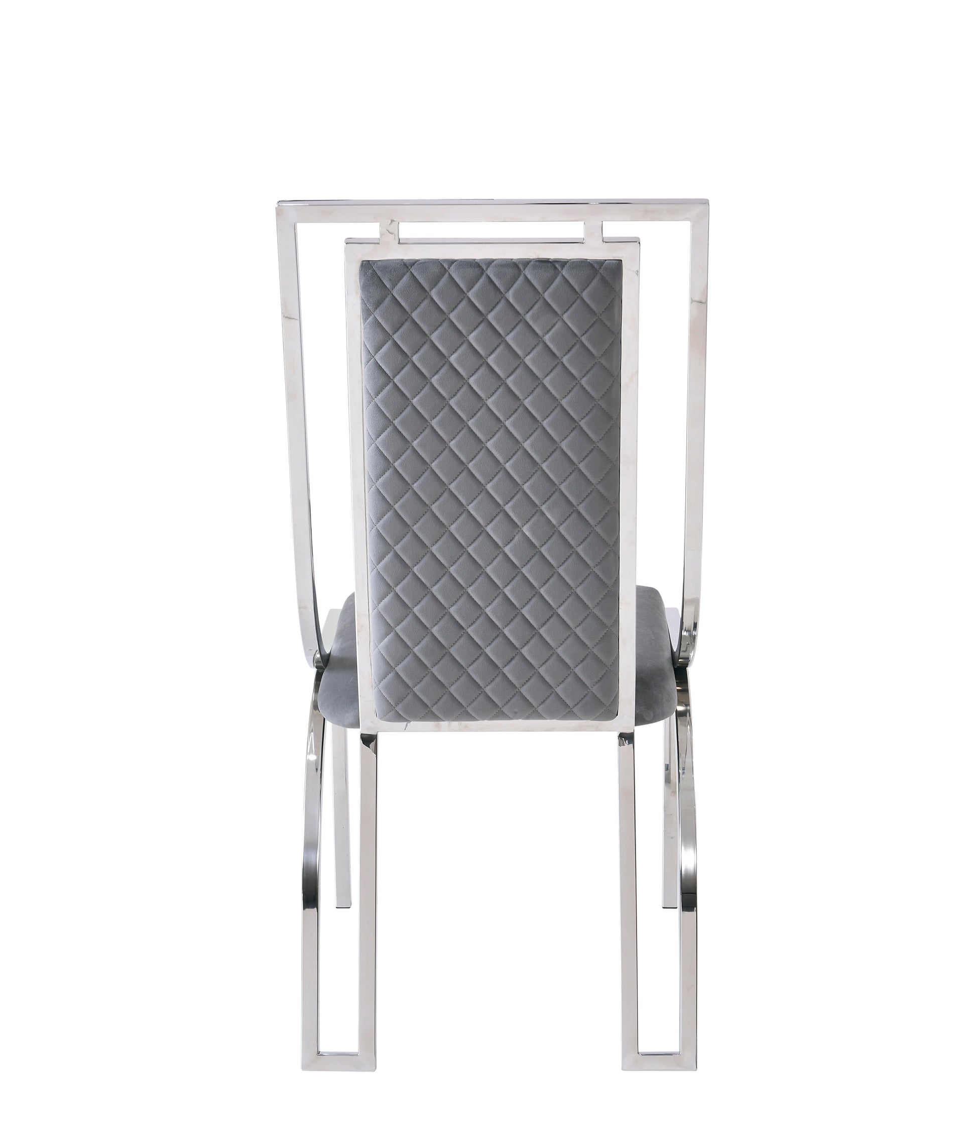 Set of 2 Windsor Chrome Detailing Dining Chair - Available In 2 Colours
