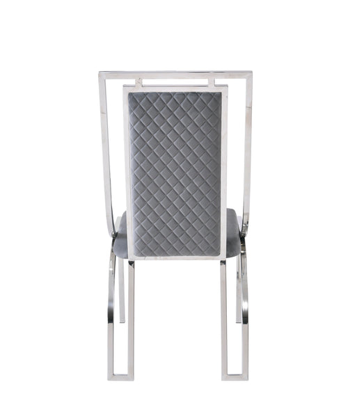 Set of 2 Windsor Chrome Detailing Dining Chair - Available In 2 Colours