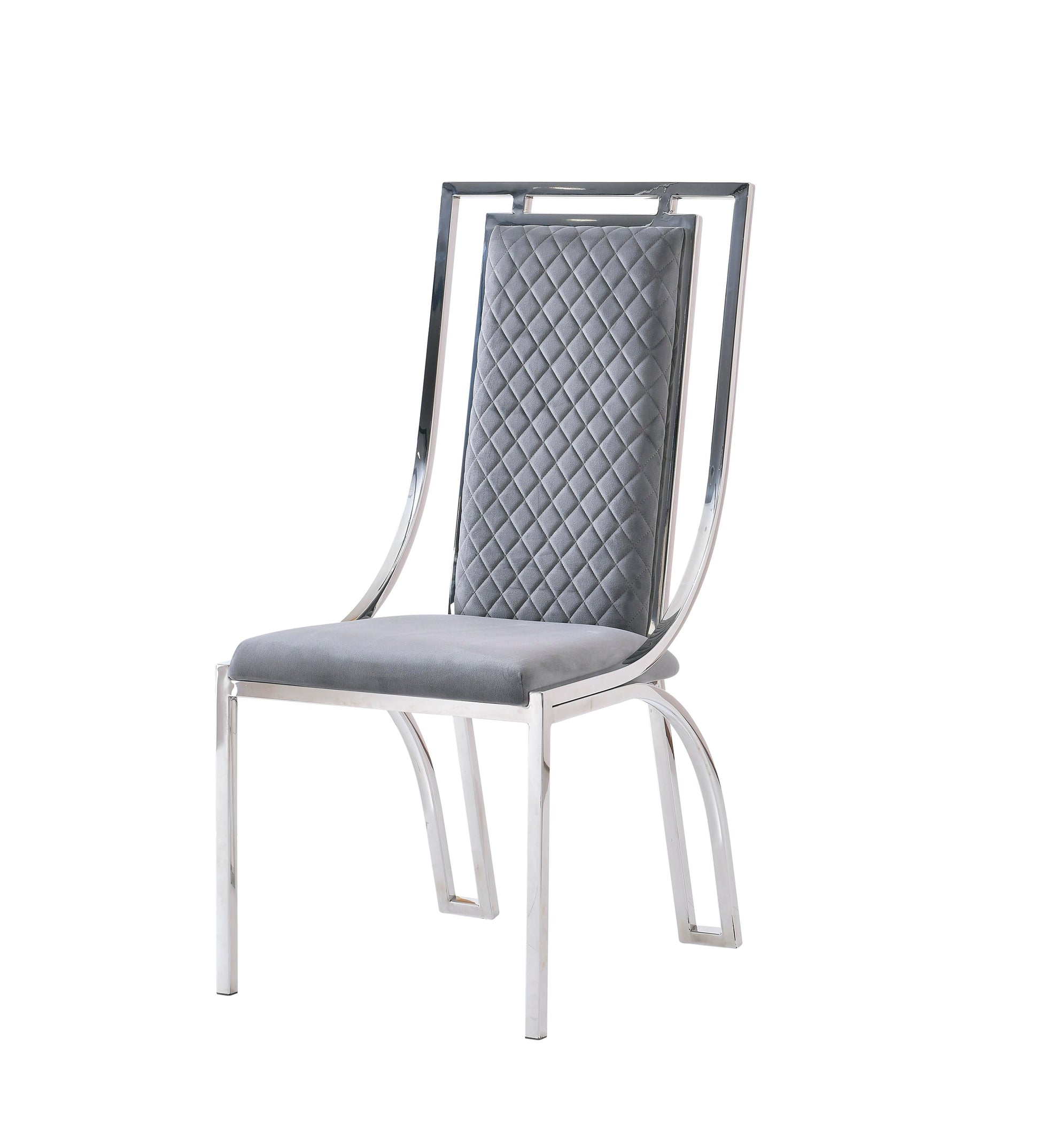 Set of 2 Windsor Chrome Detailing Dining Chair - Available In 2 Colours
