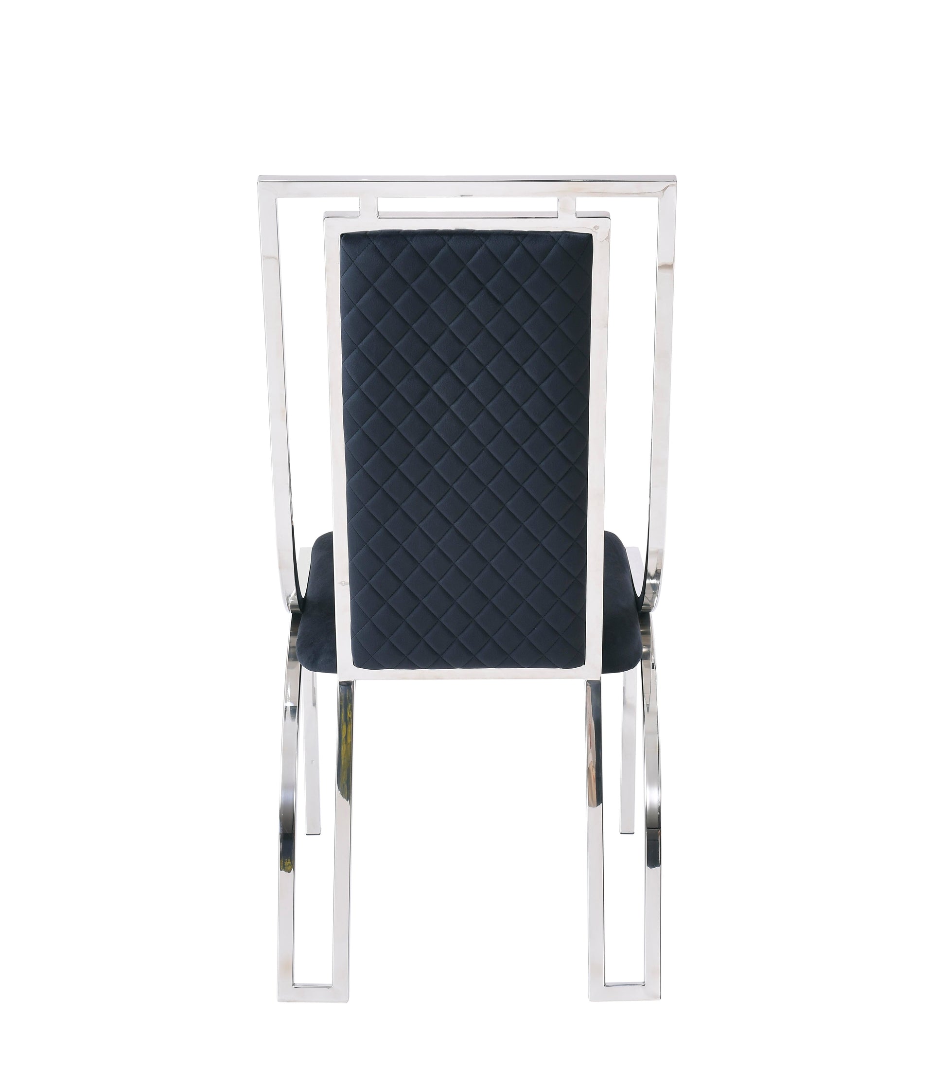 Set of 2 Windsor Chrome Detailing Dining Chair - Available In 2 Colours
