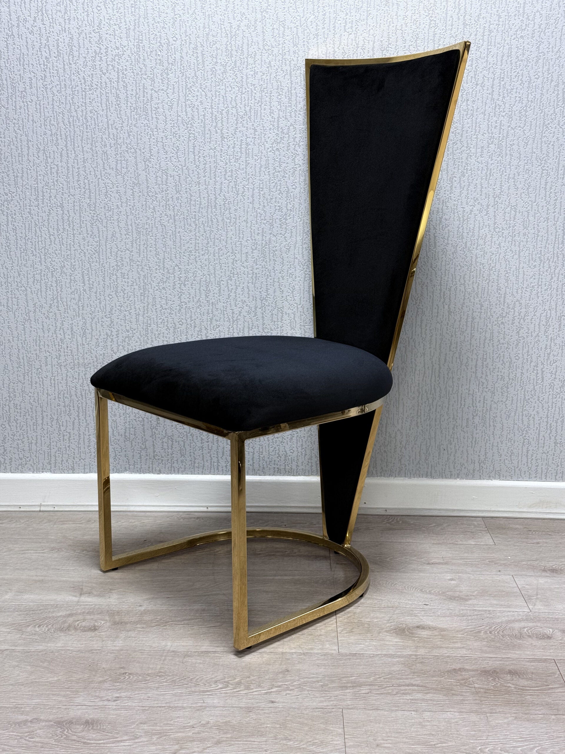 Vienna Luxury Dining Chairs – Gold Frame Upholstered Chairs in 3 Colours | Modern Glam Dining Seating