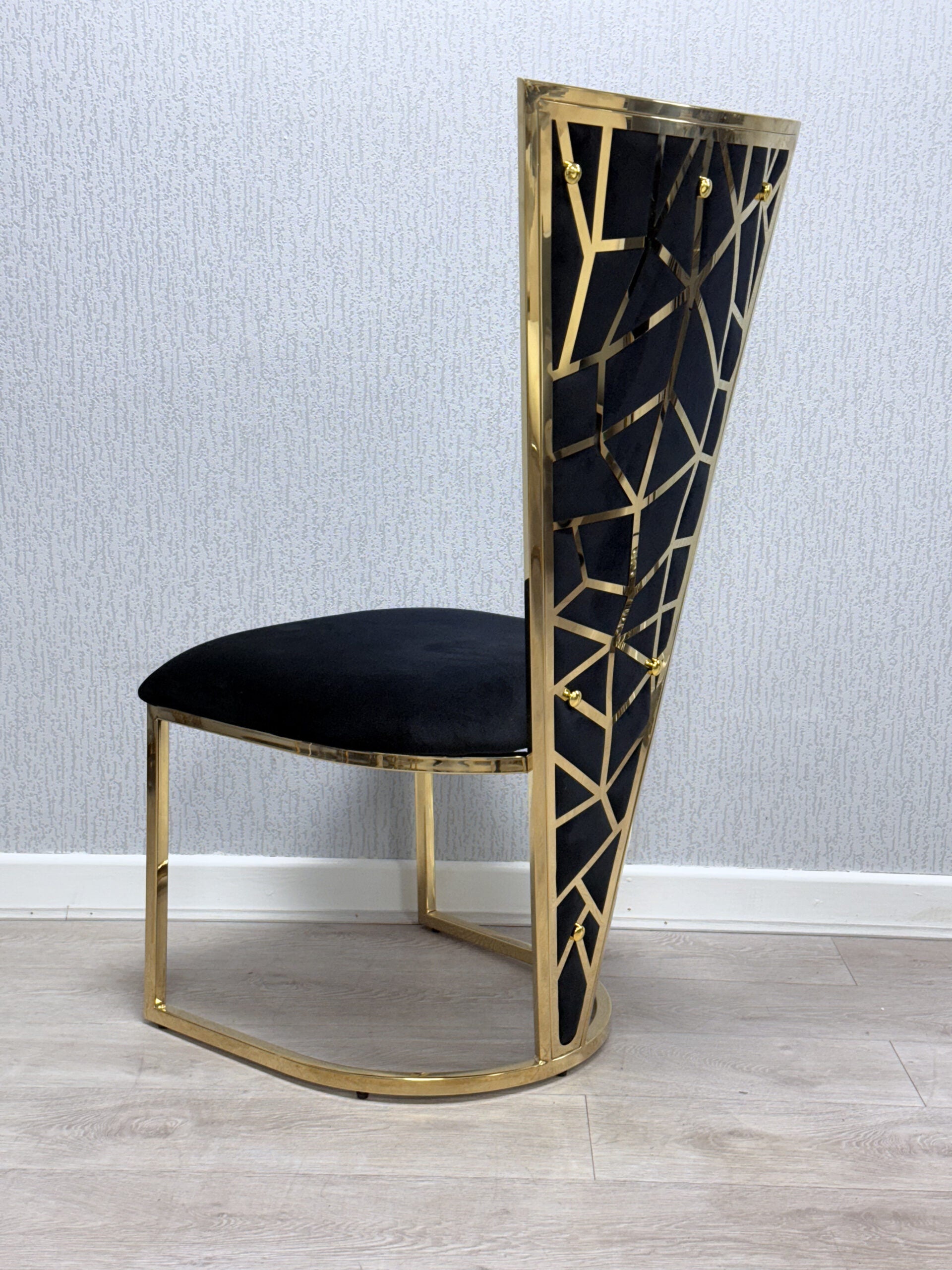 Vienna Luxury Dining Chairs – Gold Frame Upholstered Chairs in 3 Colours | Modern Glam Dining Seating