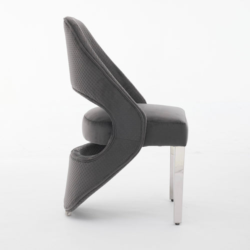 Set of 2 Santorini Chrome Leg Dining Chair / Available In 2 Colours