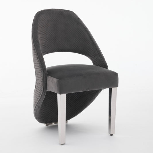 Set of 2 Santorini Chrome Leg Dining Chair / Available In 2 Colours