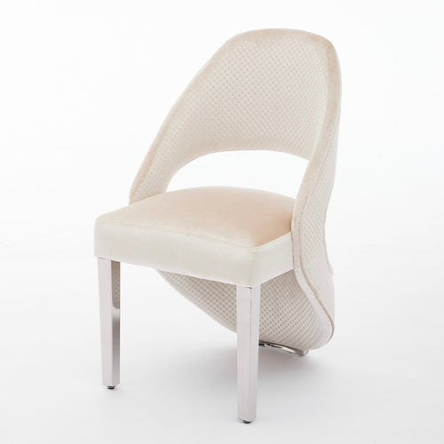 Set of 2 Santorini Chrome Leg Dining Chair / Available In 2 Colours