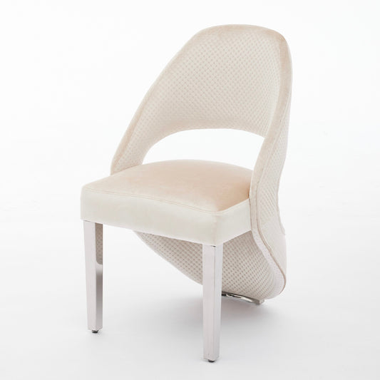 Set of 2 Santorini Chrome Leg Dining Chair / Available In 2 Colours
