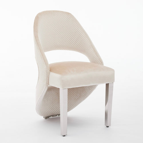 Set of 2 Santorini Chrome Leg Dining Chair / Available In 2 Colours