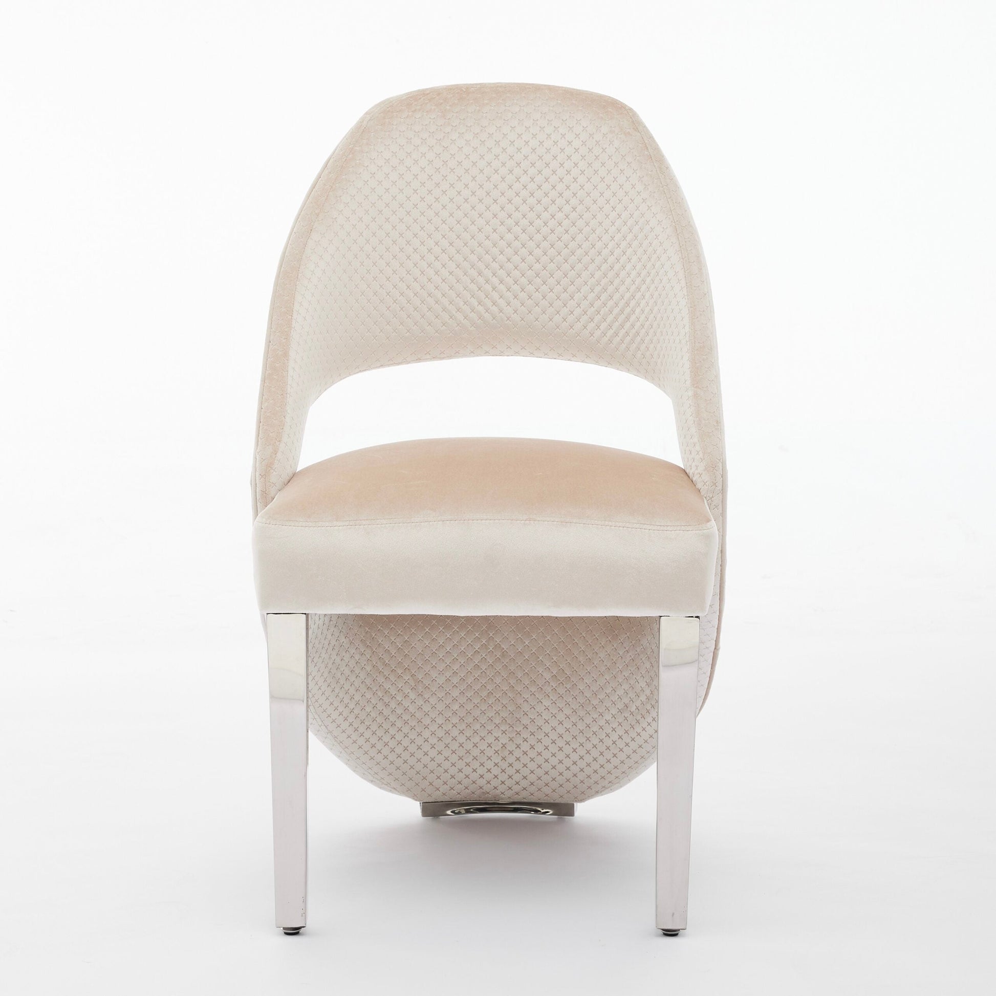 Set of 2 Santorini Chrome Leg Dining Chair / Available In 2 Colours