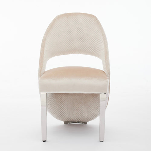 Set of 2 Santorini Chrome Leg Dining Chair / Available In 2 Colours