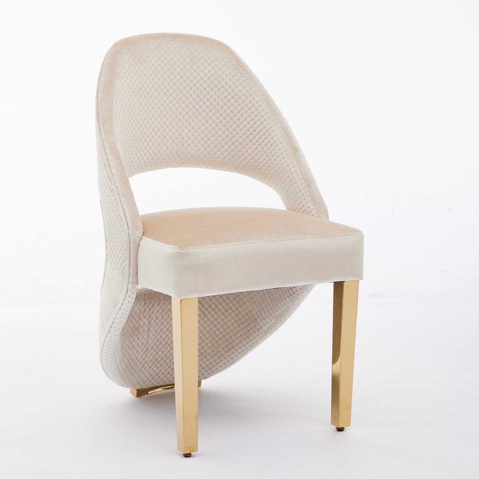 Set of 2 Santorini Gold Leg Dining Chair / Available In 2 Colours