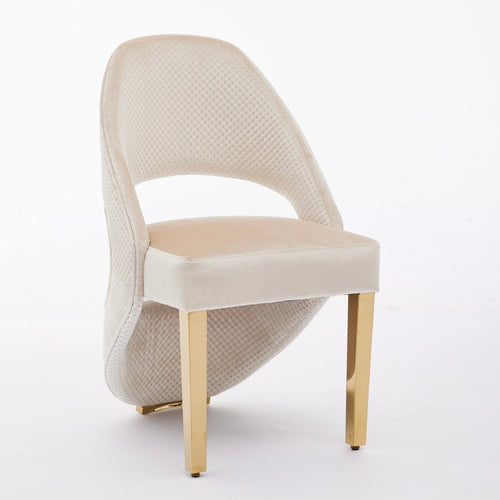Set of 2 Santorini Gold Leg Dining Chair / Available In 2 Colours
