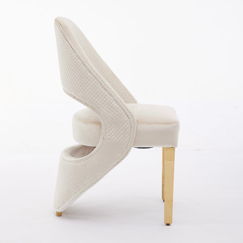 Set of 2 Santorini Gold Leg Dining Chair / Available In 2 Colours